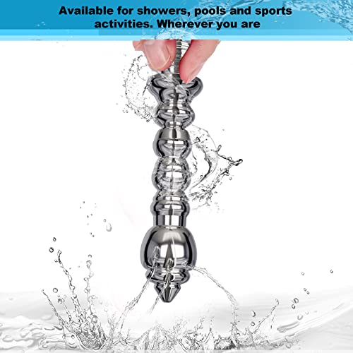 Image of 7 Holes Shower Enema Douche Attachments Aluminium Water Nozzle Rinse Cleaning Kit Cleaner + Velvet Carry Bag