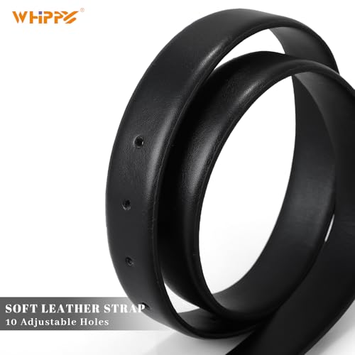 WHIPPY Leather Belts for Women Casual Waist Belt with Vintage Silver Buckle Ladies Fashion Belt for Jeans Pants3