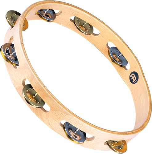 Tambourin en bois naturel Meinl TA1MSNT cymbales acier laiton de haute précision