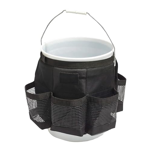 Fishing Bucket Organizer for 5 Gallon Bucket Ice Fishing Bucket Organizer Tackle Bag with Multi-Pockets for Car Washing, Fishing, Garden