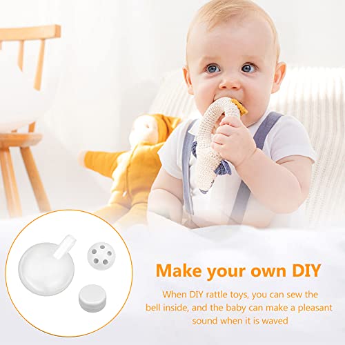 Kuscheltiere Quietscher Rasselbällen, Knisterfolie Rassel zum Einnähen, Baby Rasselkugeln Rasseldosen Einnähen Füllmaterial Spielzeug, Babyspielzeugzubehör, Stofftiere Noise Squeakers, 24 Stück