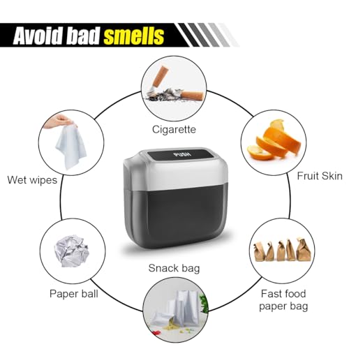 Image of Mini Car Trash Can with Lid, Leakproof & Waterproof Auto Dustbin Garbage Can with 30 Trash Bags, Car Organizer and Storage for Automotive Home Office Kitchen Bedroom (Silver, 1PCS)