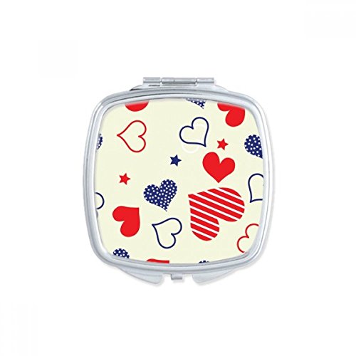 Miroir compact multicolore en forme de cœur et étoiles, idée cadeau mignon - 2