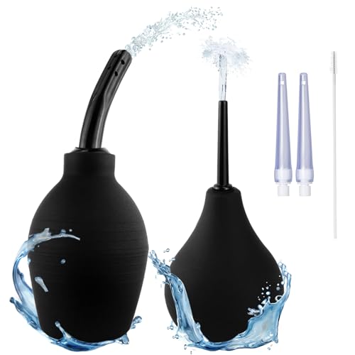 Anal Enema Silicone Bulb Kit for Men & Women - Home Cleaning Douche With Rubber Washing System