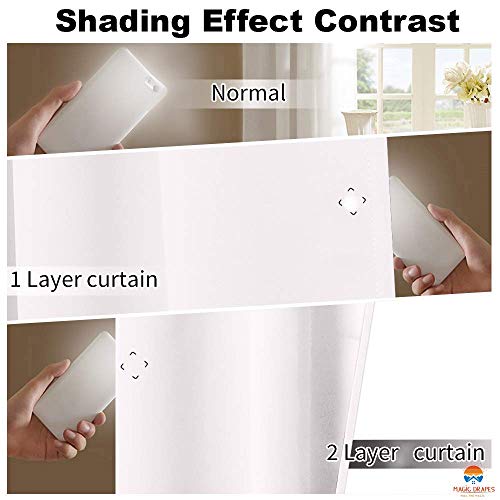 Magic Drapes Triple Pinch Pleat Blackout Curtain Thermal Insulated Room Darkening Spill Proof Machine Washable Window Treatment Panels (1 Panels, 52X45, Navy Blue) #TOP5