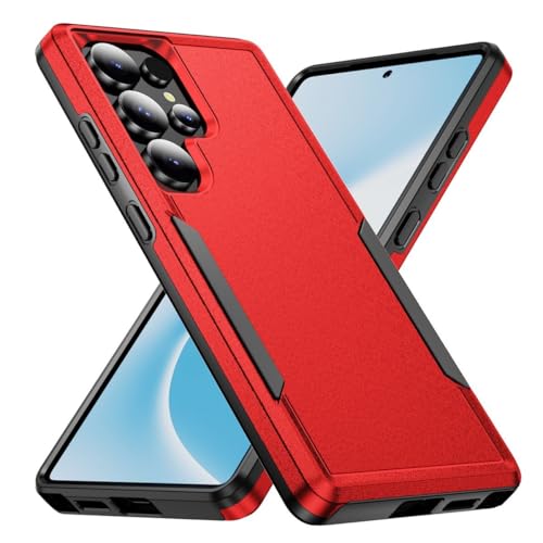 Évitez les bris d'écran : coque Samsung Galaxy A36 rigide silicone rouge noir