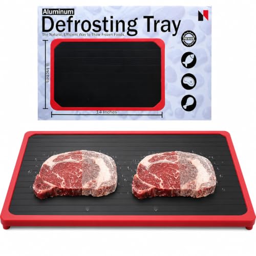 Large Defrosting Tray for Frozen Meat-Aluminum Defrost Tray for Rapid