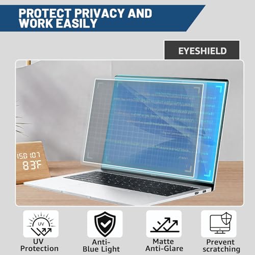Xueniu Anti Blue Light Laptop Screen Protector 15.6-Inch for 16:9 Computer Monitor Laptop Tablets Anti Reversible Screen Cover with Blue Light Glare UV Filter to Protect Your Eyes Strain 2 Pack - Image 2