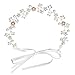 Produktbild INTVN Braut Haarschmuck Vintage Haar Rebe Stirnbänder Strass Perlen Blumen Hochzeit Haarteile Stirnband Haarband Gold
