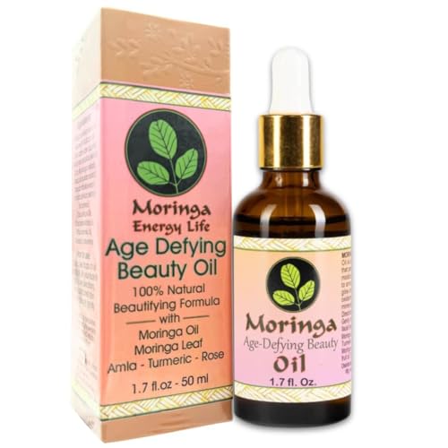 Moringa Age Defying Beauty Oil is a 100% Plant Based Formula. Hydrate, Moisture and Soften Your Skin. Rejuvenates and Gives a Natural Glow. Antioxidant and Nutrient Rich. 1.7 fl oz