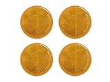 4x Reflektoren Katzenauge Seitenstrahler Anhänger Orange Reflektor selbstklebend mit E-Prüfzeichen Rund 55mm für Anhänger LKW PKW Trailer Wohnwagen