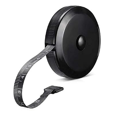 GDMINLO Soft Tape Measure Retractable Measuring for Body Fabric Sewing Tailor Cloth Knitting Craft Weight Loss Measurements Retractable Black Double Scales Rulers 1 Pack