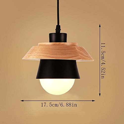 Lámpara colgante de madera moderna y sencilla estilo minimalista 8