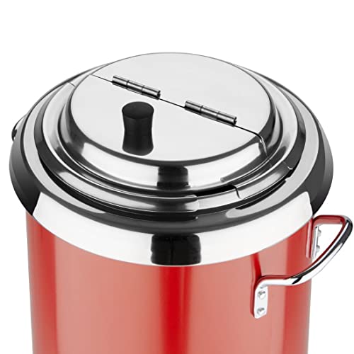 Miniatura 3 de Buffalo - Olla Sopera Eléctrica De Acero Inoxidable Con Asas De 5,7 L, 348 X 255 Mm. Color Rojo