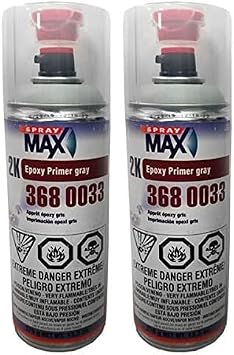 Spray max 3680033, 2K Epoxy Rust-Cure Primer, Gray, Aerosol 2