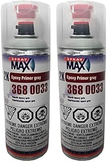 Spray max 3680033, 2K Epoxy Rust-Cure Primer, Gray, Aerosol (2)