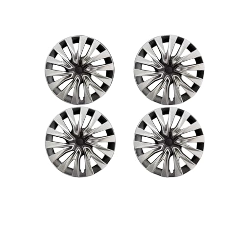 4����n�u�L���b�v �e�X�� ���f��3 2023 2024 18�C���` �����p�z�C�[���L���b�v �����ԗp�t�������J�o�[�A�N�Z�T���[(Silver Black 4 PCS)