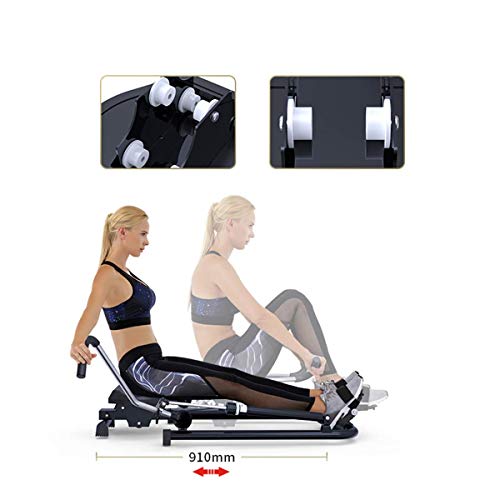 Image of Foldable Rowing Machines Hydraulic Rower Trainer Indoor Rowing Device Mute Easy to Store Home Fitness Machine Hd Data Display Maximum Load 120Kg Suitable for Home Fitness Exercise