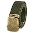 Canvas Web Belt Military Style with Antique Brass Buckle and Tip 50" Long (Olive)