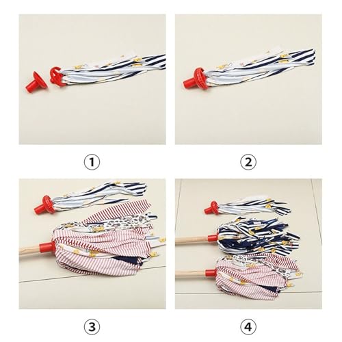 Image of 2 Pack Deck Mop Clip Replacement Fastener String Mop Twisting Holder for Cotton Wet Mop Head Commercial Mop Head DIY Handmade String Refills