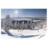 islandburner XXL Bild Poster Verschneite Winterlandschaft 