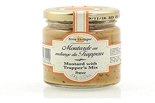 Mostaza gourmet estilo trampero 100 g con Dijon salsa dulce especiada para carnes hamburguesas vinagretas y marinados