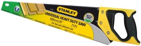 Stanley 120091 550mm 22-inch 8TPI Handsaw, Yellow and Black, 550 mm 22-inch 8TPI - Image 3