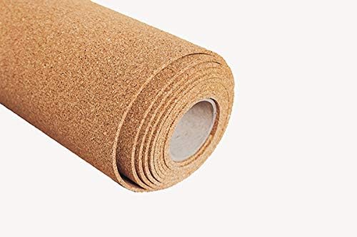 WidgetCo Cork Roll - 1/16" Thick x 12" Wide x 30ft Length, Natural, Cut to Size, Shelf & Drawer Liner (Qty 5)