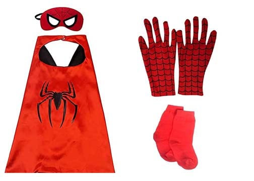 CHRISLEY ENTERPRISES Superhero spiderboy cape + mask+ sock+ gloves , (4-6 yrs) (B0BT7WJ9DC) Amazon Price History, Amazon Price Tracker