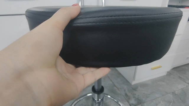 Set 2 Sgabelli Girevoli Con Rotelle | Altezza Regolabile | Schienale | Pelle PU | Nero | Per Bar/Cucina - Foto 9