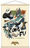 Trends International Kung Fu Panda 4 - Kung-Fu Wall Poster with Magnetic Frame