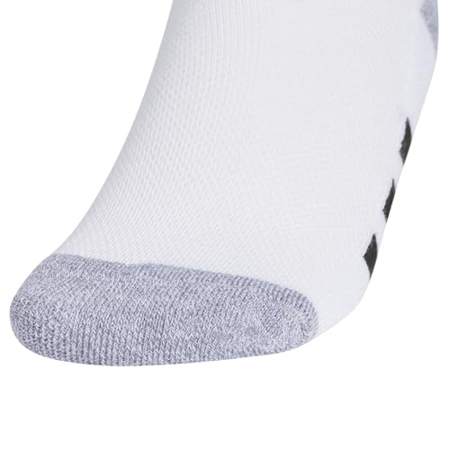 adidas Meias unissex para meninos/meninas com listras angulares acolchoadas invisíveis (6 pares), Br