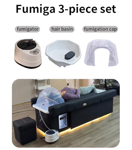 CHEEMHOM Massage Shampoo Bed,LED Massage Table with Black Luxury Modern Style,Supports Water Circulation|Fumigation|Light Therapy Massage Table for Spa Beauty Salon - Image 7