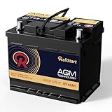 AGM Battery BCI Group 47 Car Battery-12v 60Ah H5 Size 47 Automotive Battery, 12V Battery Start and Stop Rechargeable Auto Starting Power, Deep Cycle, 36 Months Warranty, 105RC, 680CCA