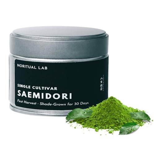 Single Cultivar Matcha - Ceremonial Grade - Saemidori Grüntee-Pulver aus Japan - Original Japanischer Tee der Ersten Ernte - 100% Natürlich und Laborgeprüft - 40g