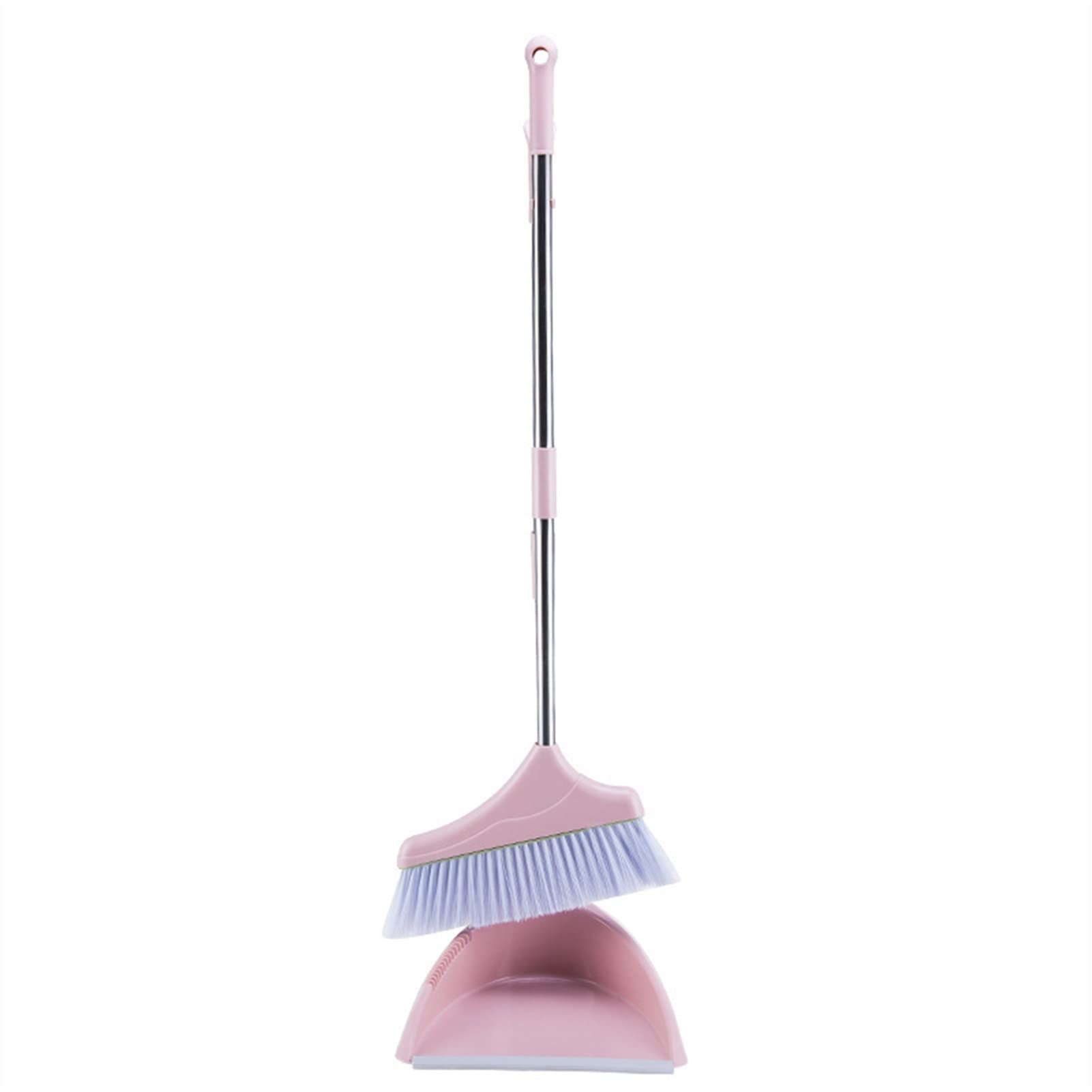 Juego de Escoba y Recogedor Set de escoba y polvo con mango largo, combinación de limpieza liviana for el vestíbulo de la oficina de la sala de cocina en el hogar, 3 colores Escoba/Escoba y Recogedor