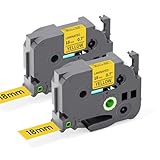 COLORTY 18mm 0.7 Laminated Tape Yellow Replacement for Brother TZe-641 Black on Yellow Compatible with Brother P-Touch Label Maker Refills PTD400 PTD600 PTD400AD PTP710BT, 3/4 Inch x 26.2 feet