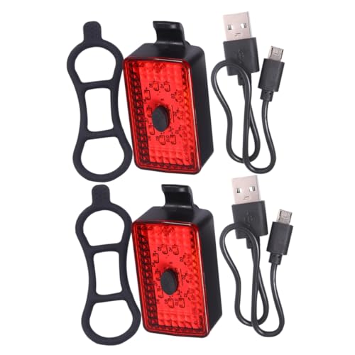 Balacoo Set of 2 Bike Tail Lights Waterproof Rechargeable Led Bike Safety Light for Night Cycling