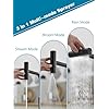 Black Kitchen Faucets with Pull Down Sprayer,Waterfall Kitchen Sink Faucet,Commercial Utility Stainless Steel Kitchen Faucets,Single Handle Kitchen Sink Faucet with Pull Down Sprayer for 3 Function