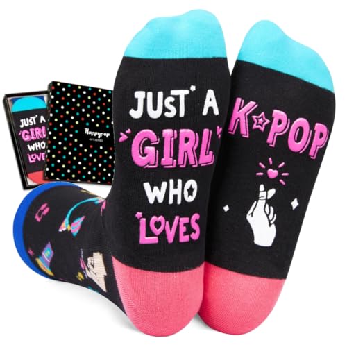HAPPYPOP Crazy Gifts for Kpop Fans - Kpop Socks, K-Pop Merch, Korean Drama Gifts, Music Socks
