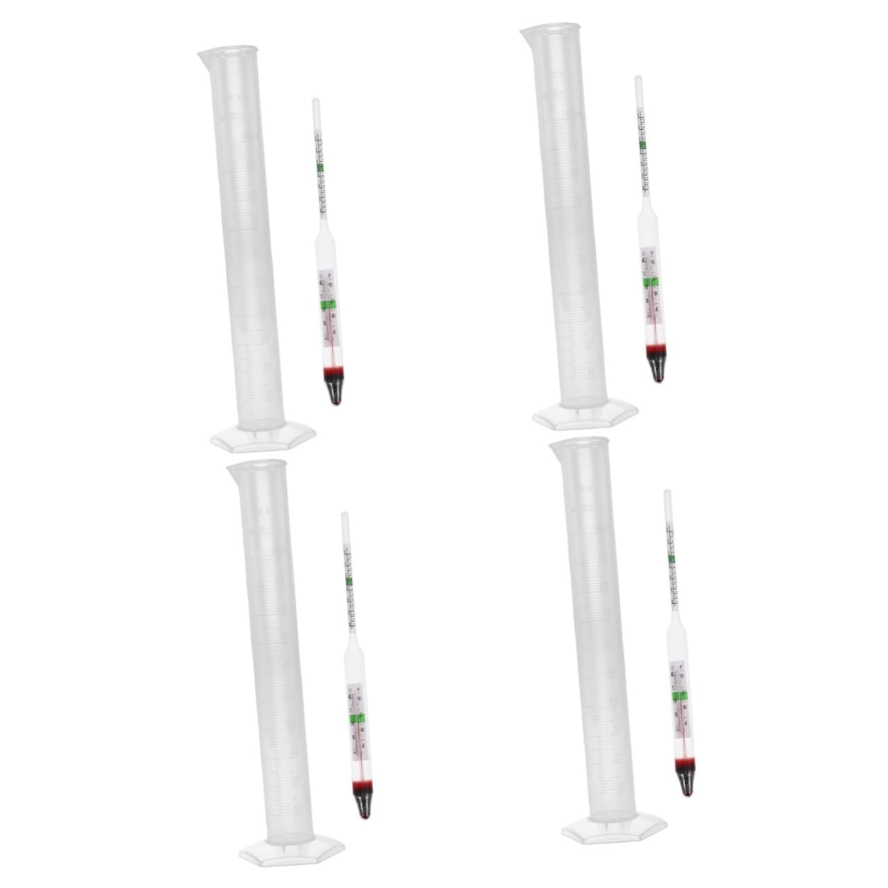 Alipis 4 Set Idrometro per Misuratore Salinità e Densità Strumento Test per Design Ergonomico e Resistente per Acquari e Piscine