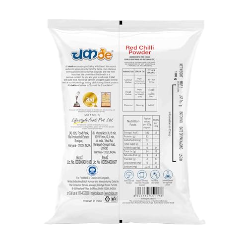 Image of Chukde Red Chilli Powder (Mirch) 100g - Hot & Vibrant (Pack of 4)