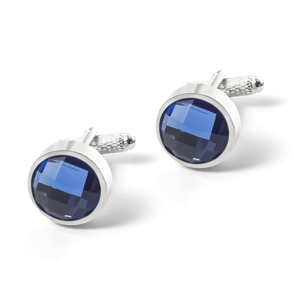 Gemelos franceses con Forma de Joya y Diamantes de imitación de circonita Gris romboide for Hombre(Gray)