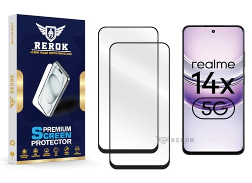 Image of Gorilla Tempered Glass Screen Protector Compatible with Realme 14x 5G [Pack of 2] | Edge-to-Edge, Bubble-Free, Case Friendly, Easy Installation Kit