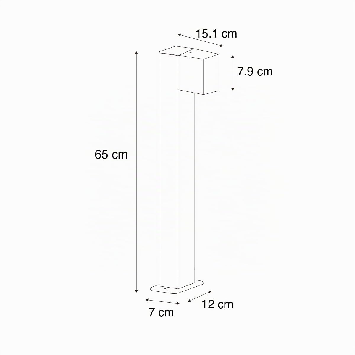 QAZQA baleno - Palo da giardino Moderno - 1 luce - L 153 mm - Ruggine - Rustico,Moderno - Illuminazione esterna