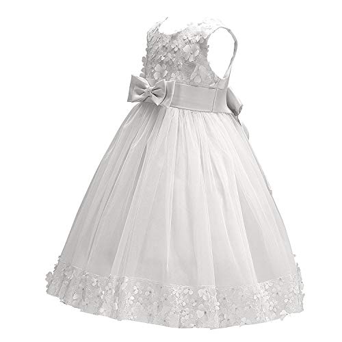 Acecharming Flower Girl Dresses for Wedding, Bridesmaid Baby Girl Pageant Elegant Lace Tulle Baptism Princess Party Dress2