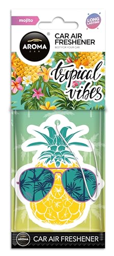 Image of Aroma Car Perfume Hanging Car Air Freshener, Pineapple Mojito (Pack of 3)