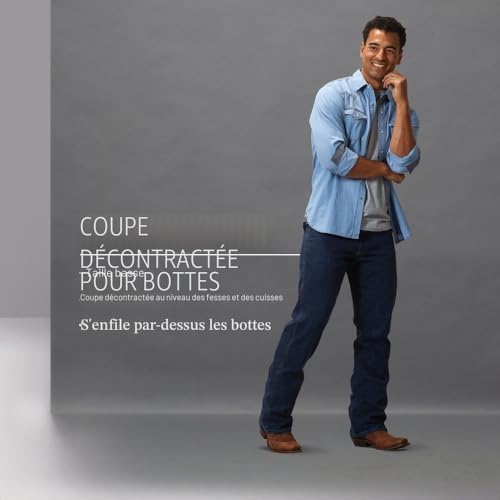 Jean coupe bottillon rétro décontractée denim bootcut homme bleu