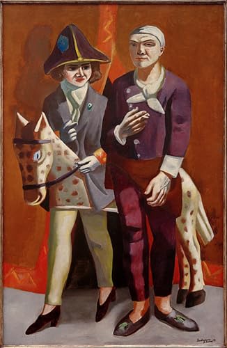 Max Beckmann cuadro Carnaval de doble retrato lienzo 60x90cm SERENDIPITP