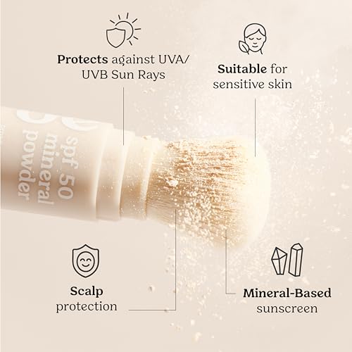 Roe Wellness- SPF 50 Powder Sunscreen Mineral-Based, Non-Toxic Brush-on For Kids, Adults & Babies | For Scalp, Face & Body (Reef Safe) - Imagem 7